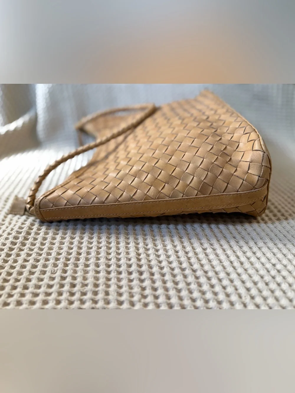 Bembien Marni Handwoven Leather Shoulder Bag Caramel - Picture 6 of 14